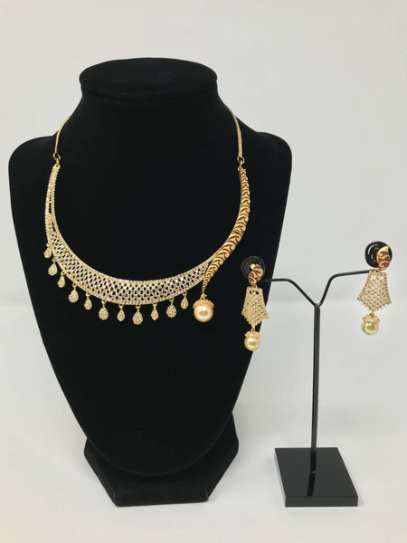 Antique Gold Choker Necklace Set