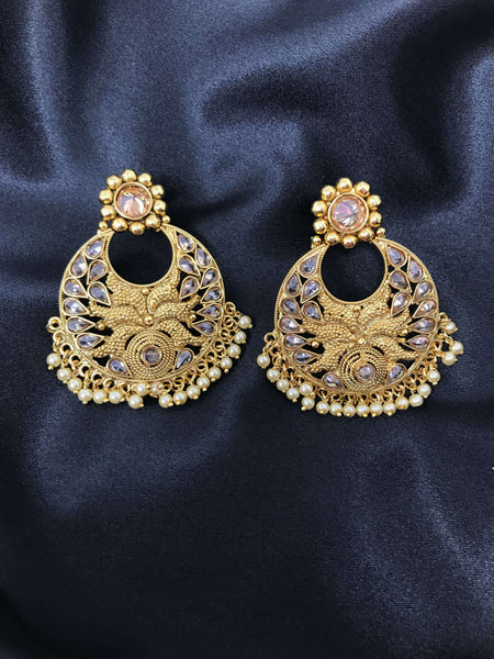 Chandbali Earring - Indian Earrings - Temple Earrings - Jhumki Earring ...