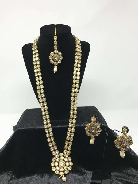 Long Antique Gold Necklace Set