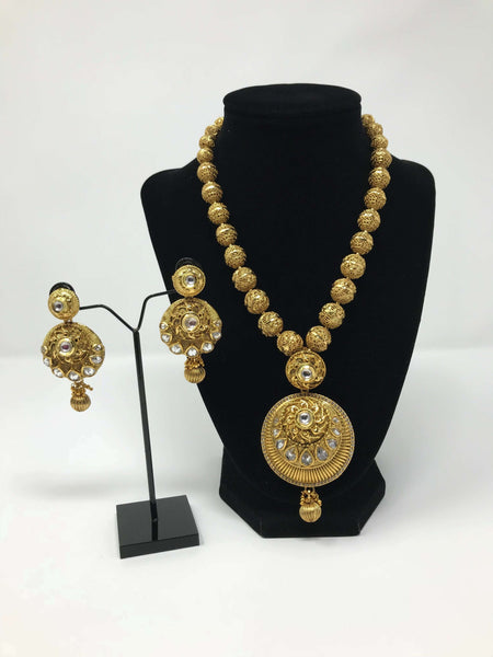 Indian Jewelry Set - American Diamond Neck Fitting Set