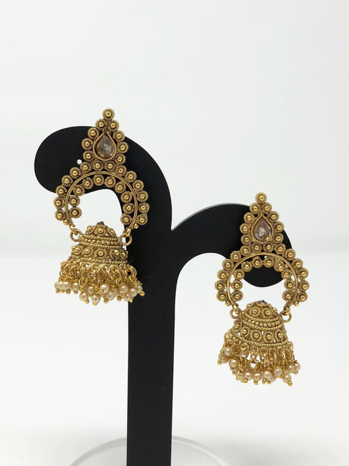 Temple Jhumki Earrings