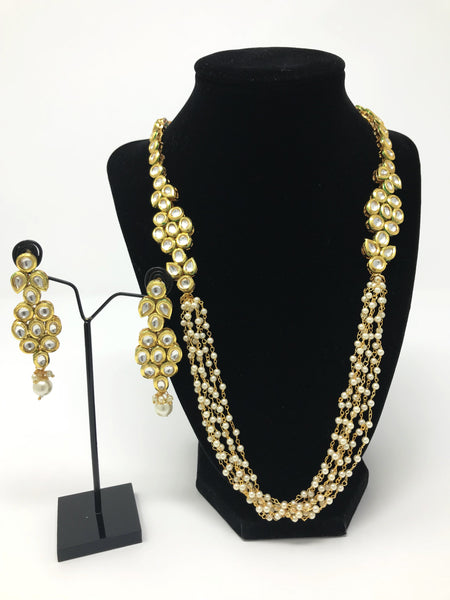 Kundan Green Beads Jewelry Set