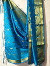 Turquoise Silk Dupatta